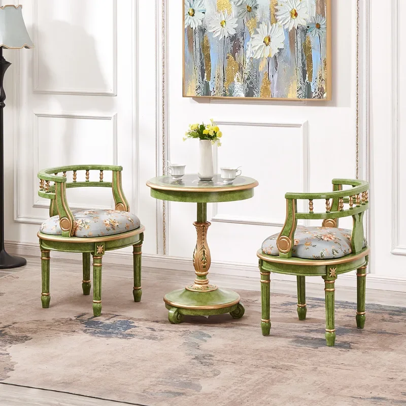 Canapé à Dossier Rond Peint pour Salon, Table Basse