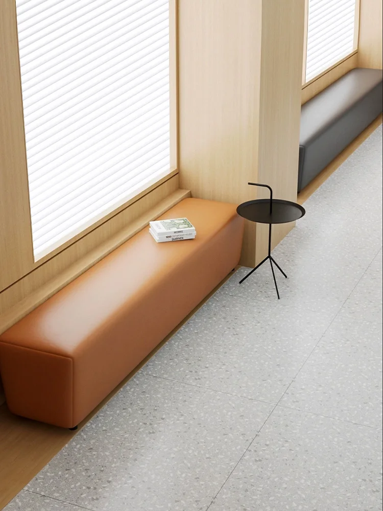 Training institution rest area small sofa, long strip, narrow sofa, chair, seat without backrest, stool