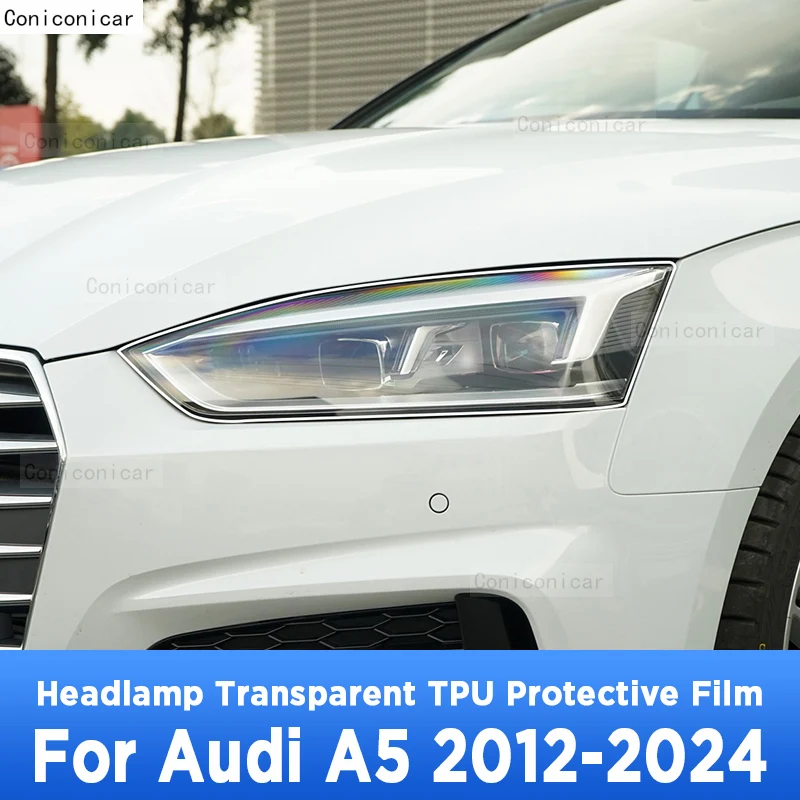 

Для AUDI A5 2012-2024 автомобильная внешняя фара против царапин передняя лампа прозрачная защитная пленка из ТПУ аксессуары наклейка