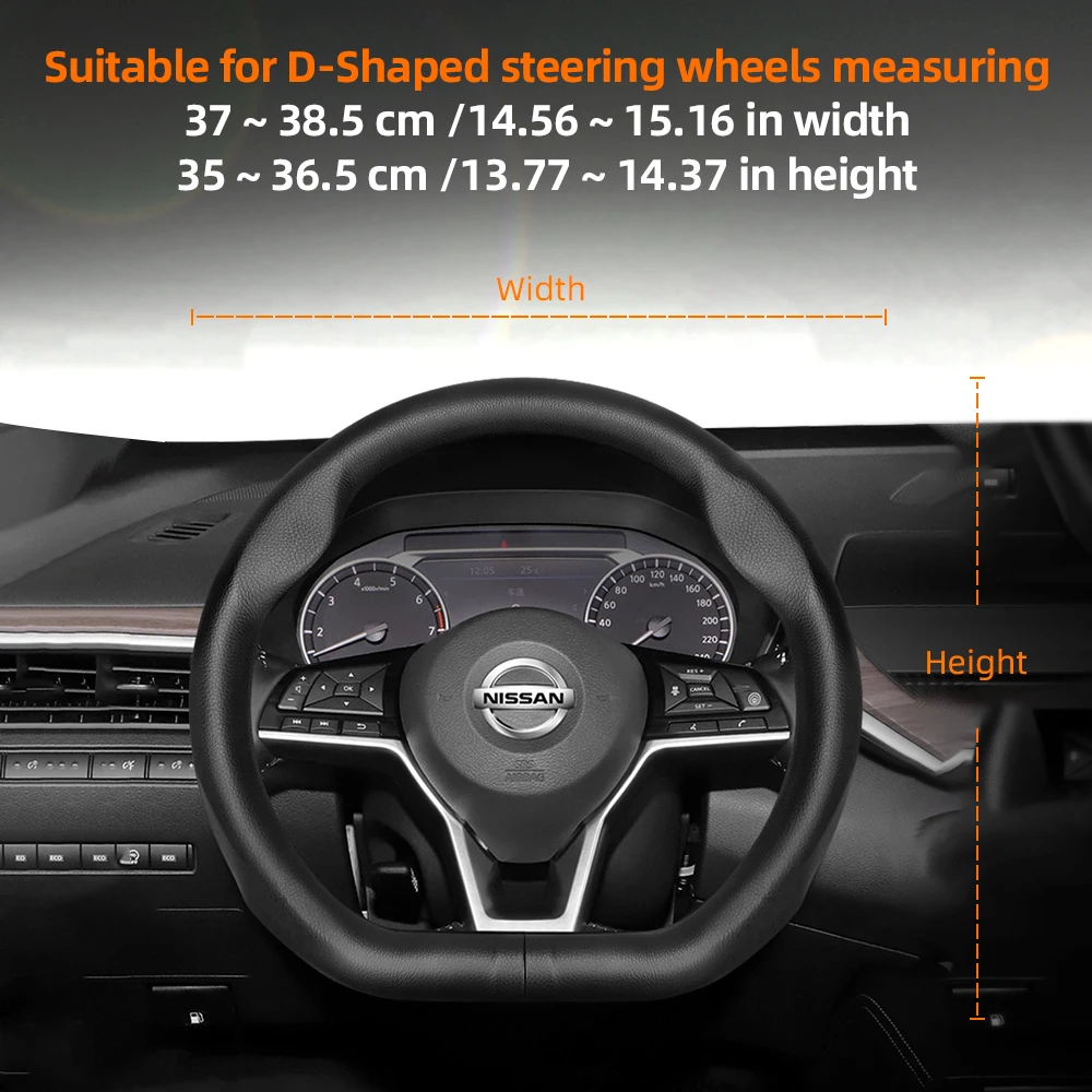 For Nissan Steering Wheel Cover Ultra-Thin Qashqai J10 J11 Juke Tiida Pathfinder R51 Terrano 2 patrol X Trail T31 T32 Note E12