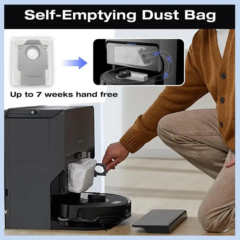 

AS63-For Roborock S8 Maxv Ultra Robot Vacuum Cleaner Accessories Mop Choth Vacuum Bags Side Brush Replaceable Spare Parts