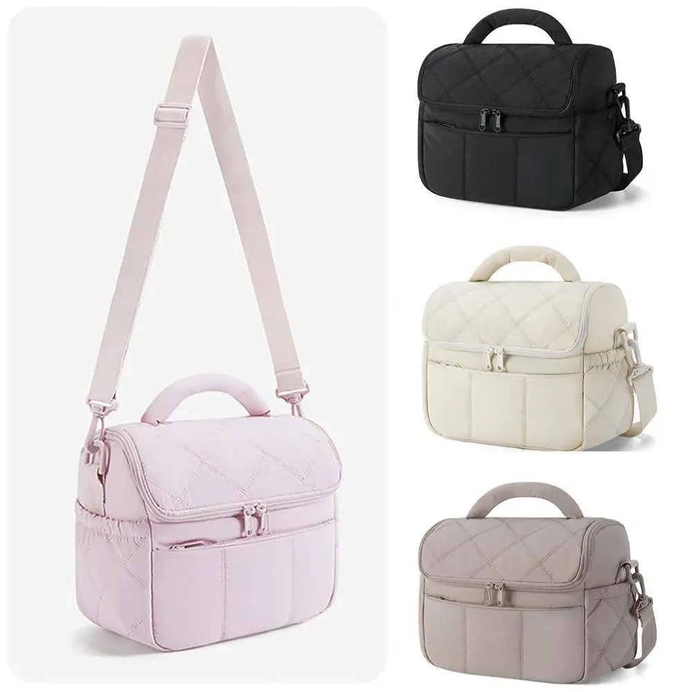 

Durable Nylon Lunch Bag Reusable Leakproof Insulated Lunch Box Multi-functional Tote Bag Women