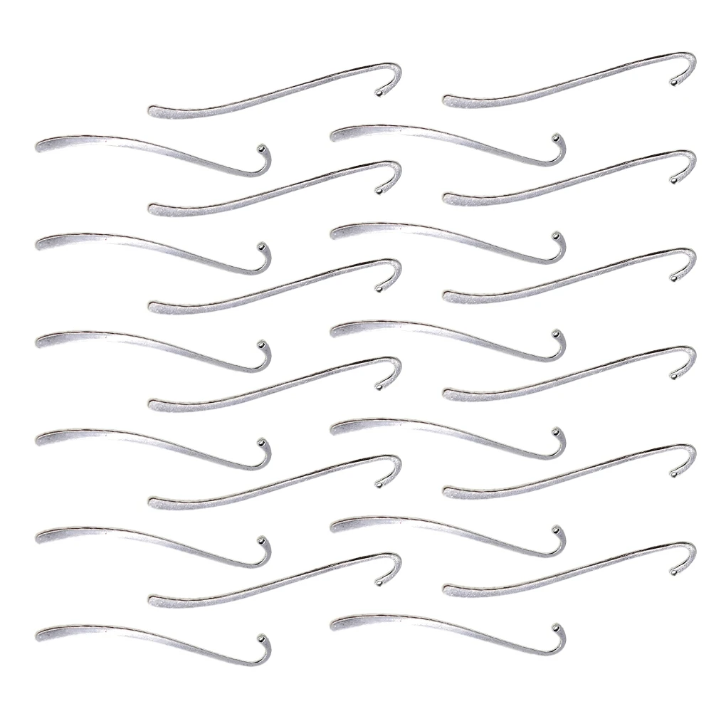 24 Pieces Hook Bookmark Zinc Alloy Jewelry Making Bookmarks Home Office Decor Collection Hairpin DIY Crafts Copper