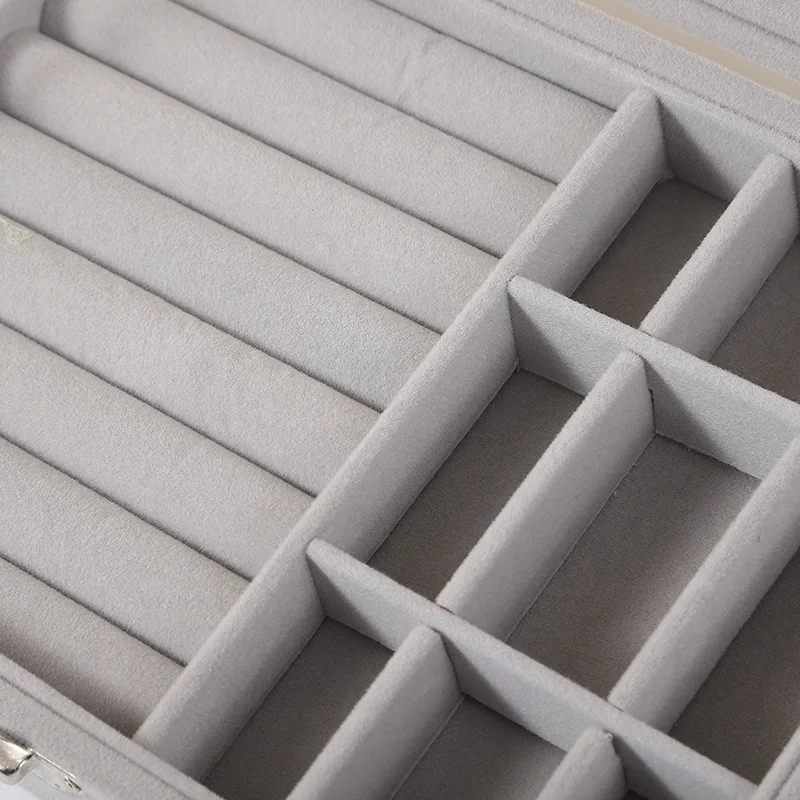 صندوق تخزين المجوهرات، منظمات القرط والخاتم والقلادة، صندوق عرض حامل المجوهرات الشفاف لتصنيف المجوهرات