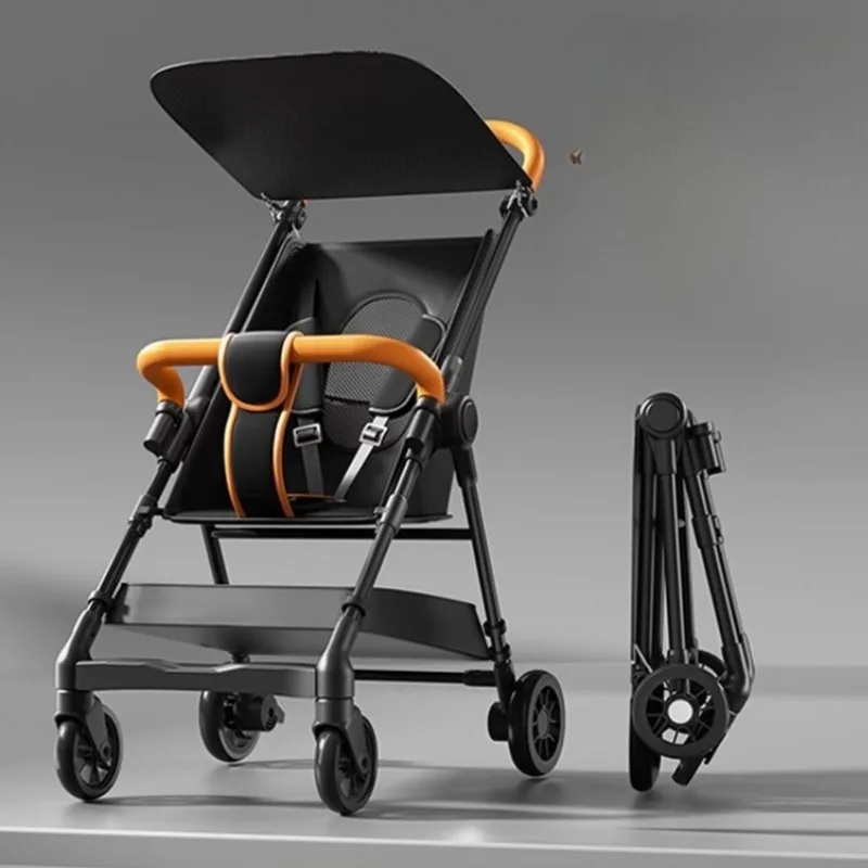 

Foldable Baby Strollers Lightweight Baby Strolling Umbrella Cart with Removable Dining Tray Sunshade Travel Stroller for Kids