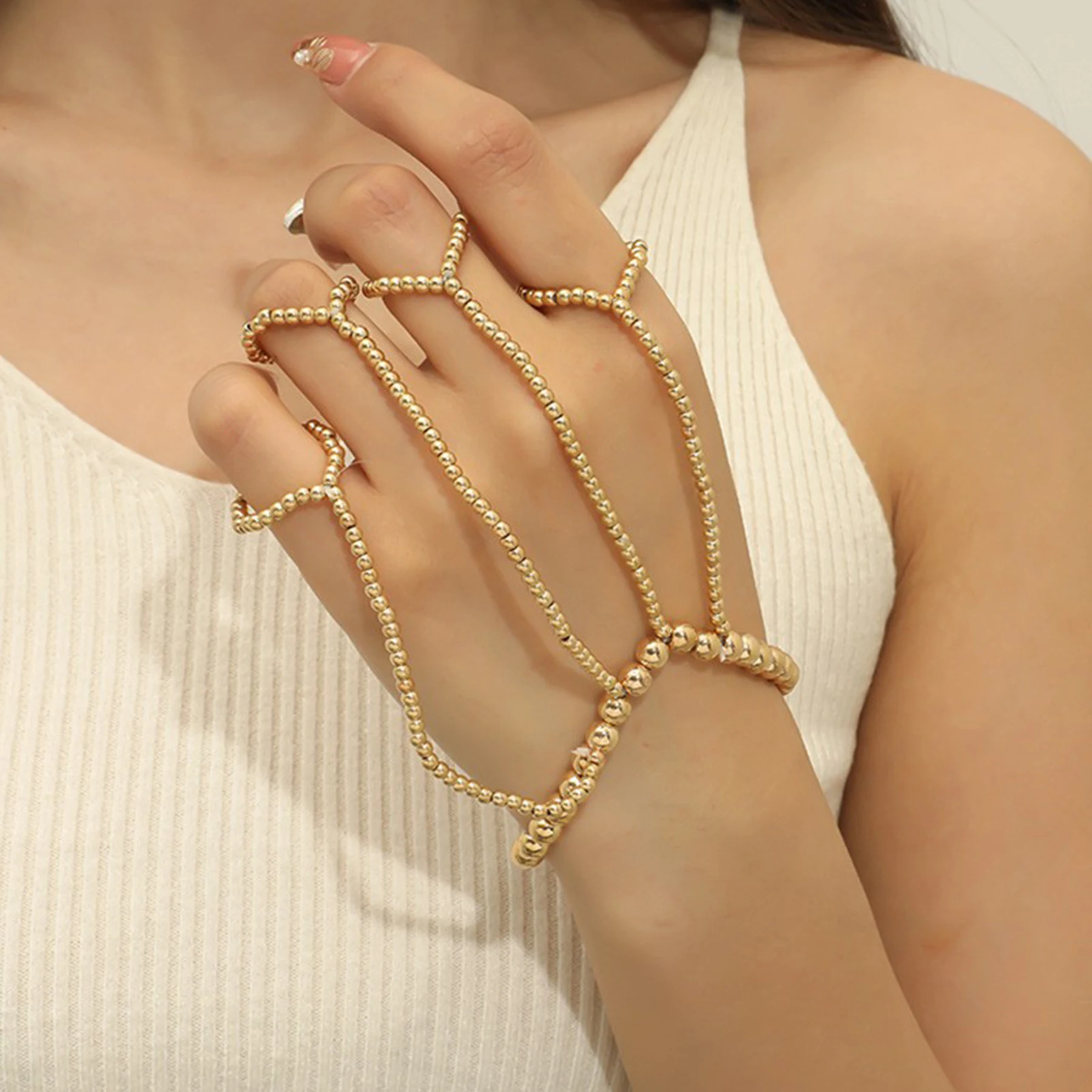 Men Accessories Ring And Bracelet - New Trending Beads Finger Pulling Ring