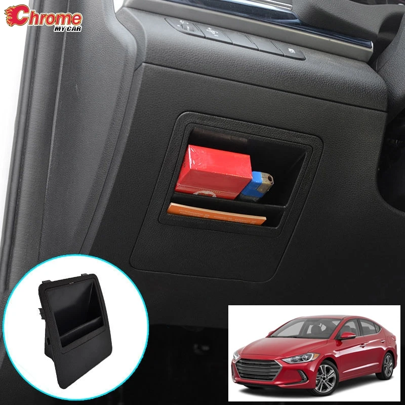 For Hyundai Elantra 2017 Fuse Storage Box Bin LHD Armrest Box Tray Center Console Card Coin Slot Glove Case Holder Car Organizer