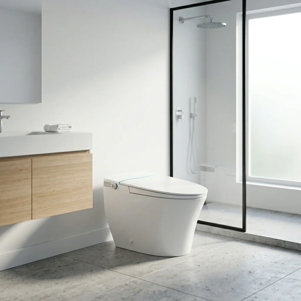 CUPC Certificate 110V S-trap ETL Wc Intelligent Toilet Floor Mounted Smart Toilet Ceramic Heated Seat for USA CANADA Market