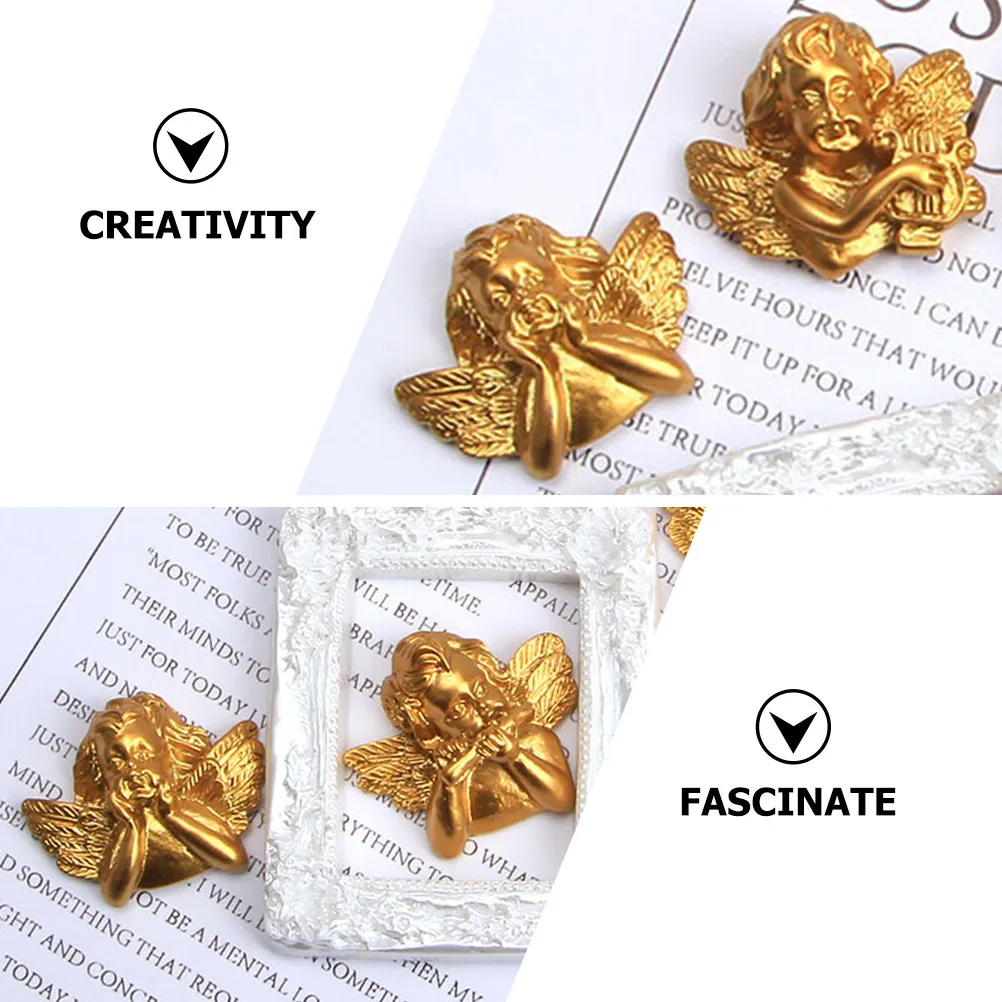 15pcs Resin Angel Accessories Craft DIY Charms Flatback Decorations Phone Case Embellishments H made naments Storage Containers - view 5