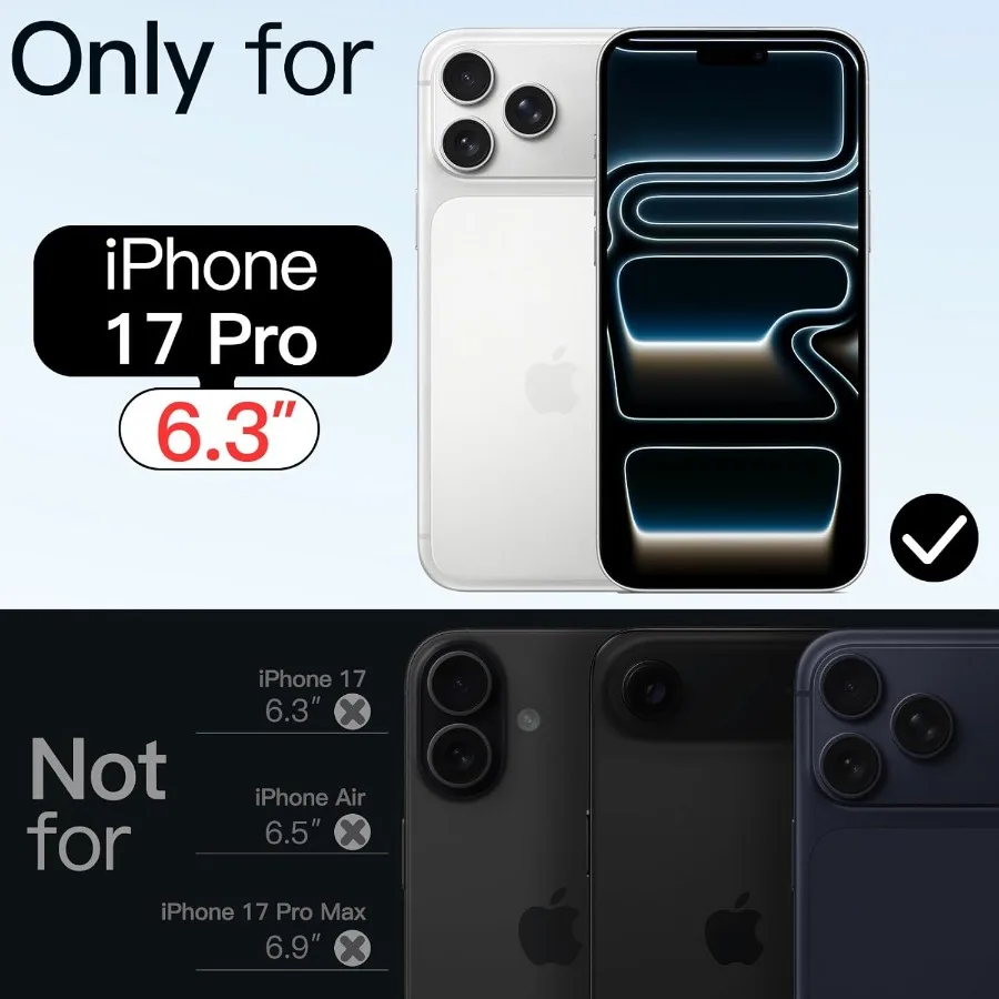 아이폰 17 프로 6.3인치용 무지개빛 케이스, MagSafe 호환, 화려한 형광 반투명 폰 커버 (무지개빛)