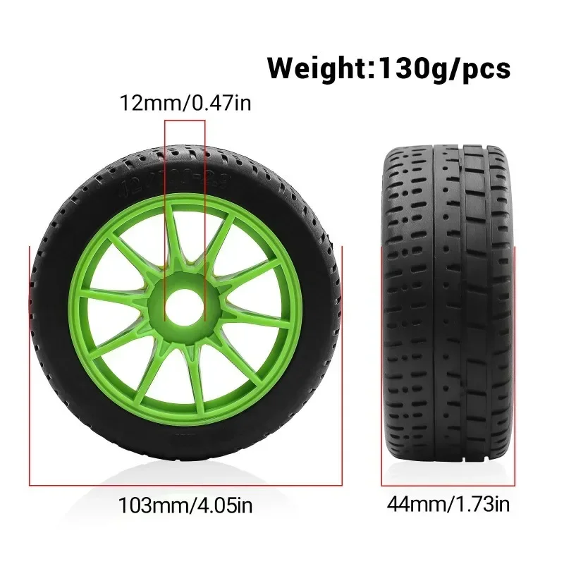 

103mm RC Wheel Hub & Tire Set for ARRMA 1/7 INFRACTION/LIMITLESS F1/OUTCAST 6S BLX RC Car Upgrade Parts (17mm Hex Adapter)
