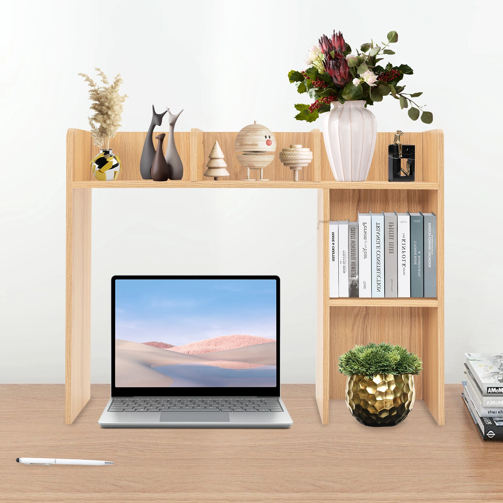 

Desk Bookshelf Organizer Desktop Bookshelf Storage Office Desk Bookshelf Holder Suitable for Teachers Office Worker