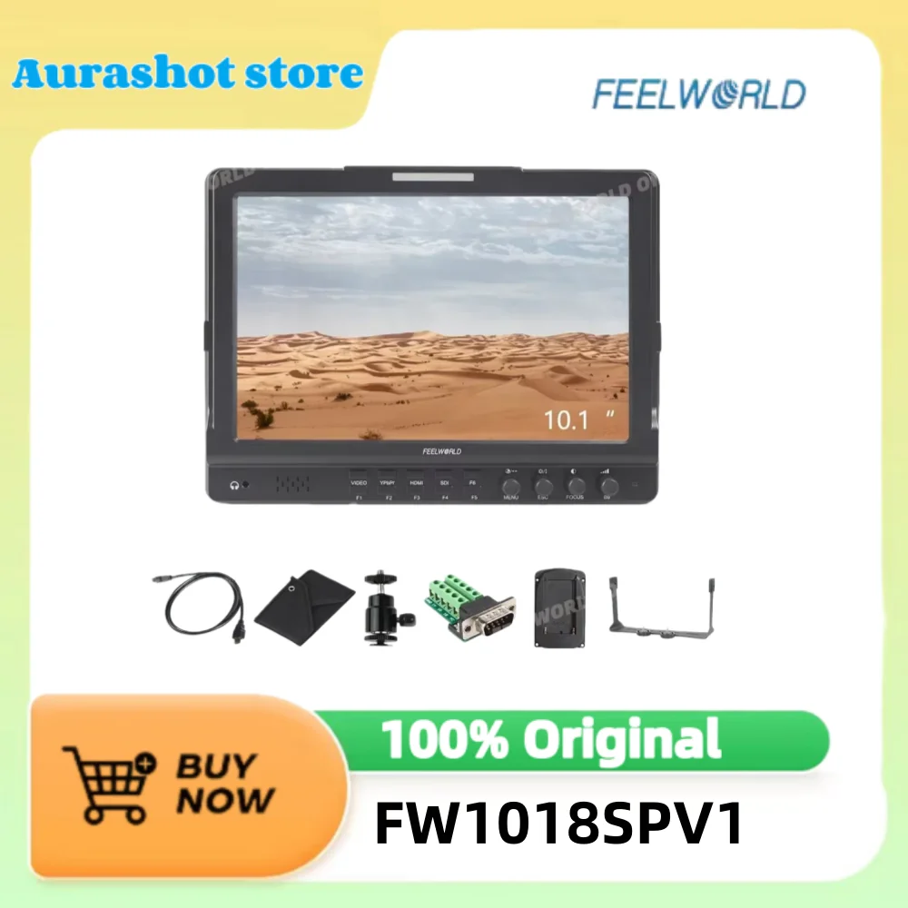 

FEELWORLD FW1018SPV1 10.1 Inch IPS Monitor 1920x1200 Professional Color Field Monitor with Focus Assist Histogram Waveform