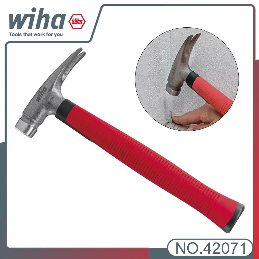 Genuine WIHA  Electrician’s Hammer Steel Claw Hammer 300 g Head No Slip Handle Insulated Handle Repair Tool Carpenter Tough Hamm