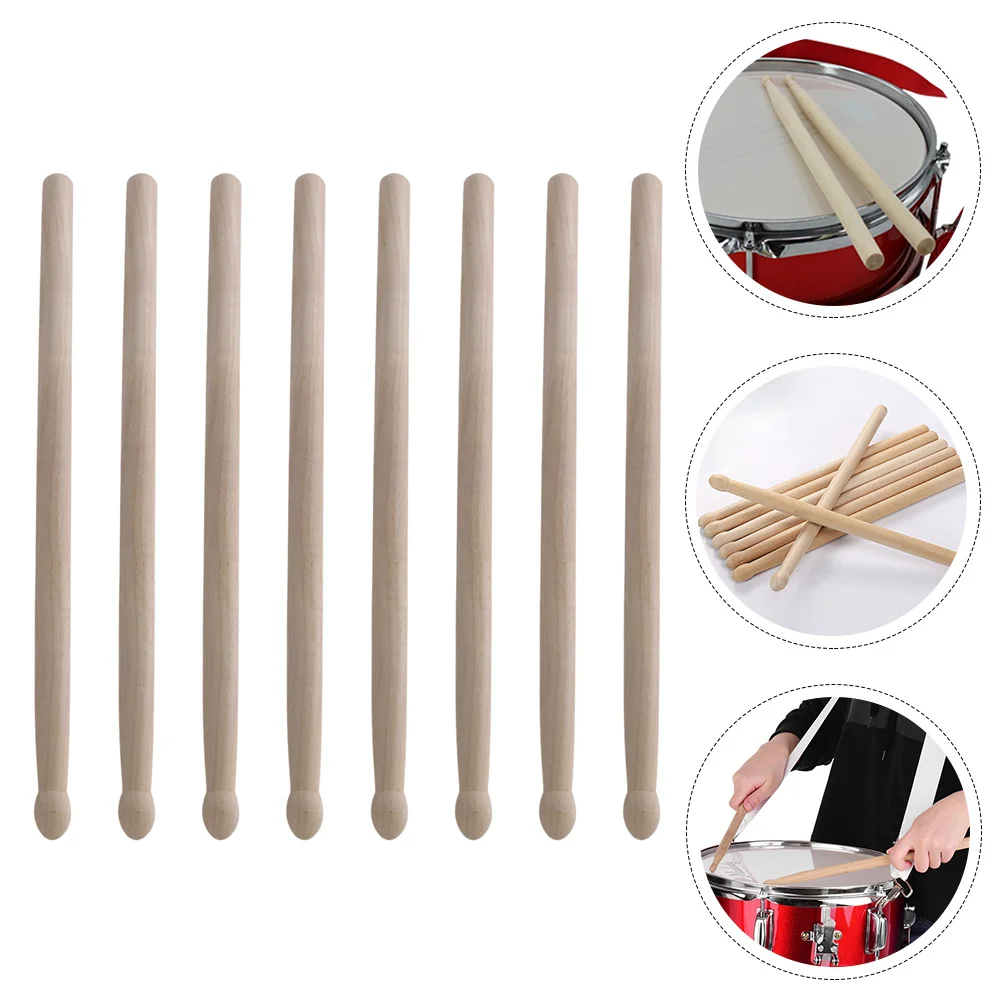 

4 Pairs Snare Drum Accessories Waist Stick Drumstick Costume Child Percussion Mallet