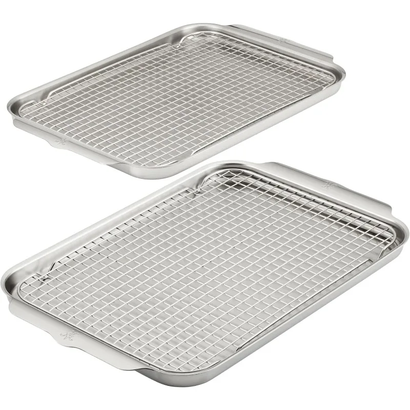 OvenBond Collection  Tri-ply 4-Piece Sheet Pan & Rack Set