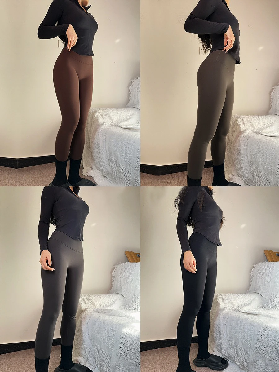 رائجة البيع الخريف الشتاء الرياضة طماق سميكة الدافئة رياضة اليوغا السراويل النساء عالية الخصر الجوارب سراويل رياضية تشغيل السراويل #5