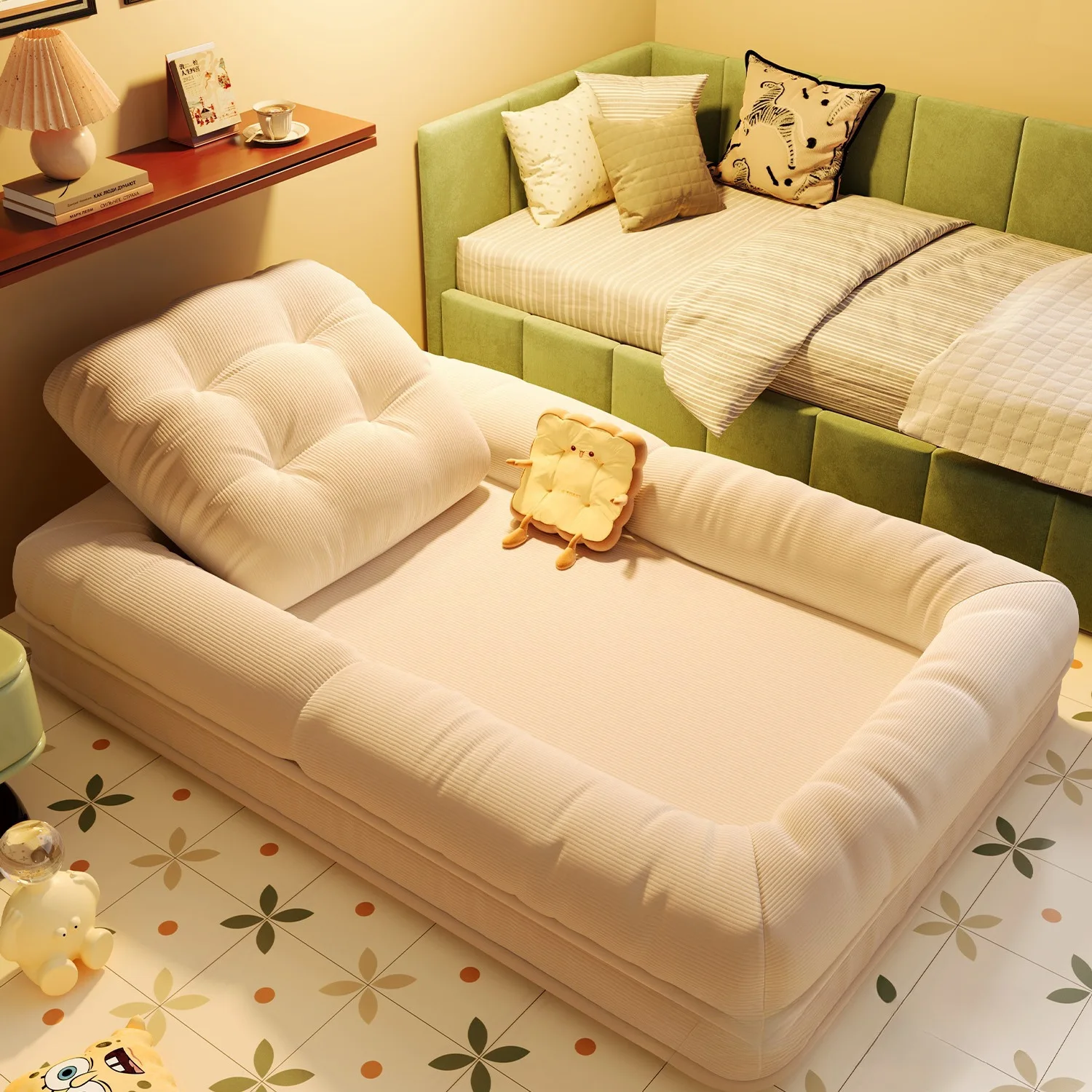 

Human kennel lazy sofa reclining sleeping single sofa bedroom small folding sofa bed back chair bedside