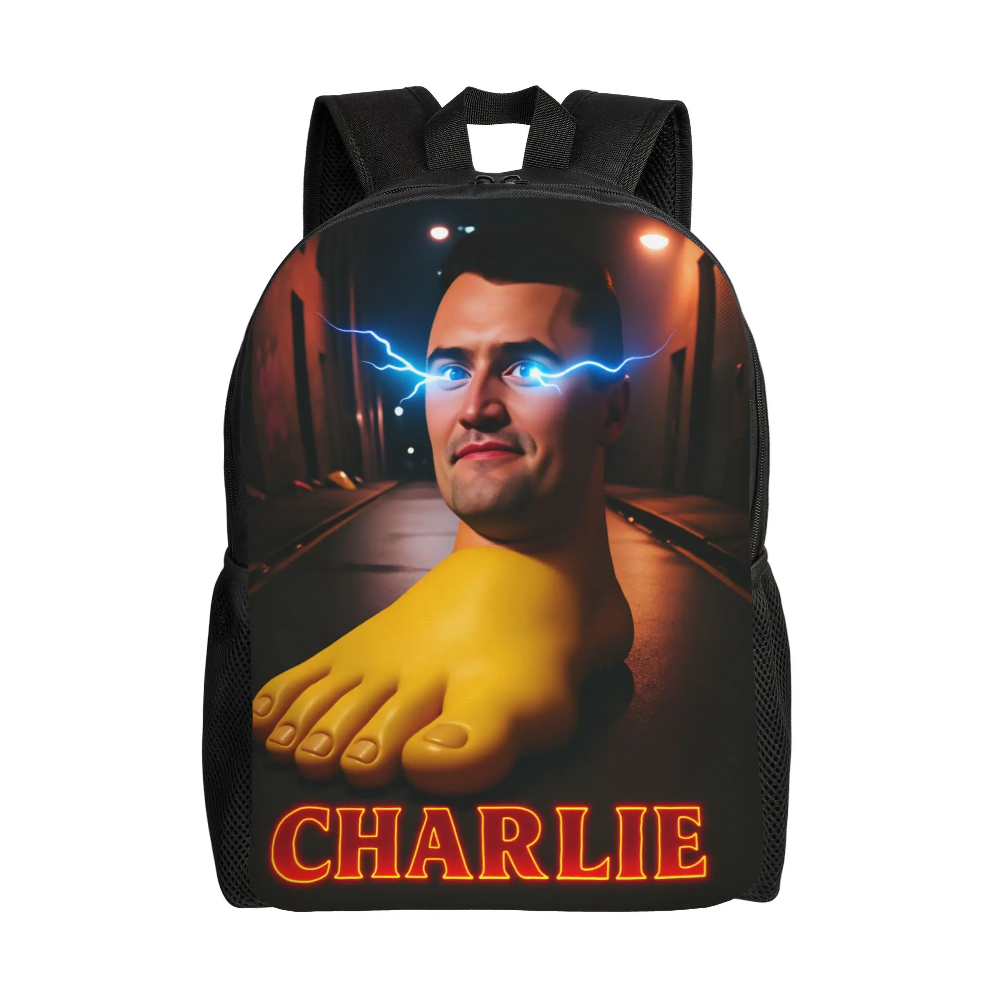 

Рюкзак Charlie Kirk Giant Foot Casual: подарок для студентов, для походов и путешествий, забавный мем-рюкзак для мужчин и женщин, сумка через плечо для ноутбука