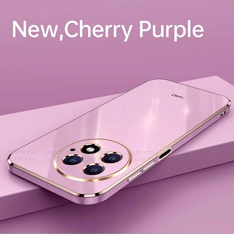 OnePlus13 لهاتف OnePlus 13 5G حافظة من جل البولي يوريثان المطلي مضادة للصدمات فائقة النحافة مطلي بالكروم حافظة ناعمة من البولي يوريثان One Plus 1 + 12 11 12R 11R R