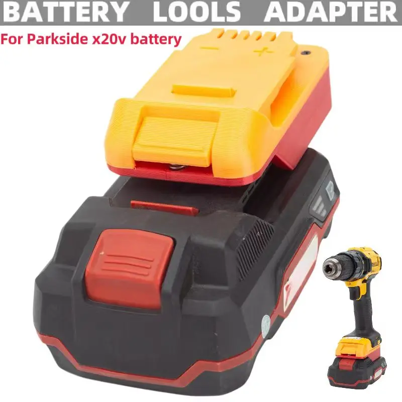 Batteries Converter Adapter For Lidl Parkside X20V Team Lithium Convert To Dewalt 18V Cordless Tool Adapter(without battery and