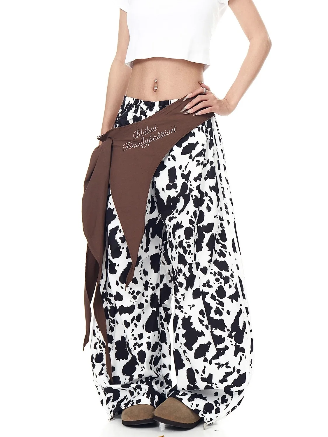 

Мужские повседневные брюки в стиле ретро Street Sle с леопардовым принтом, свободные брюки с девятью пятью пары, свободные брюки-ножи, широкие повседневные брюки