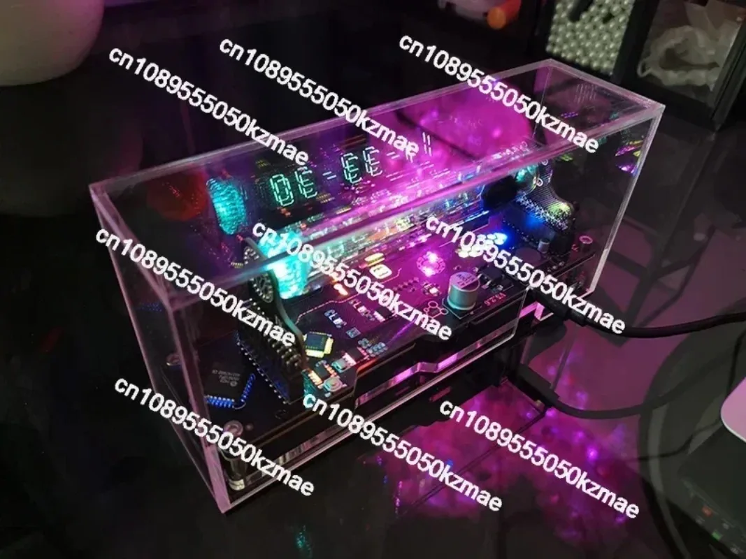 VFD IV18 Vacuum Fluorescent Tube Clock Cyberpunk RGB LED Nixie Table Display 5V With Touch Keys