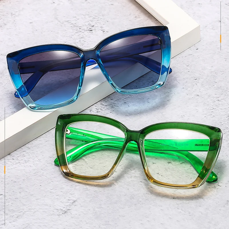 

OEC CPO женские ретро-панк солнцезащитные очки «кошачий глаз» UV400, роскошные модные очки унисекс с заклепками, брендовые солнцезащитные очки Oculus Gafas