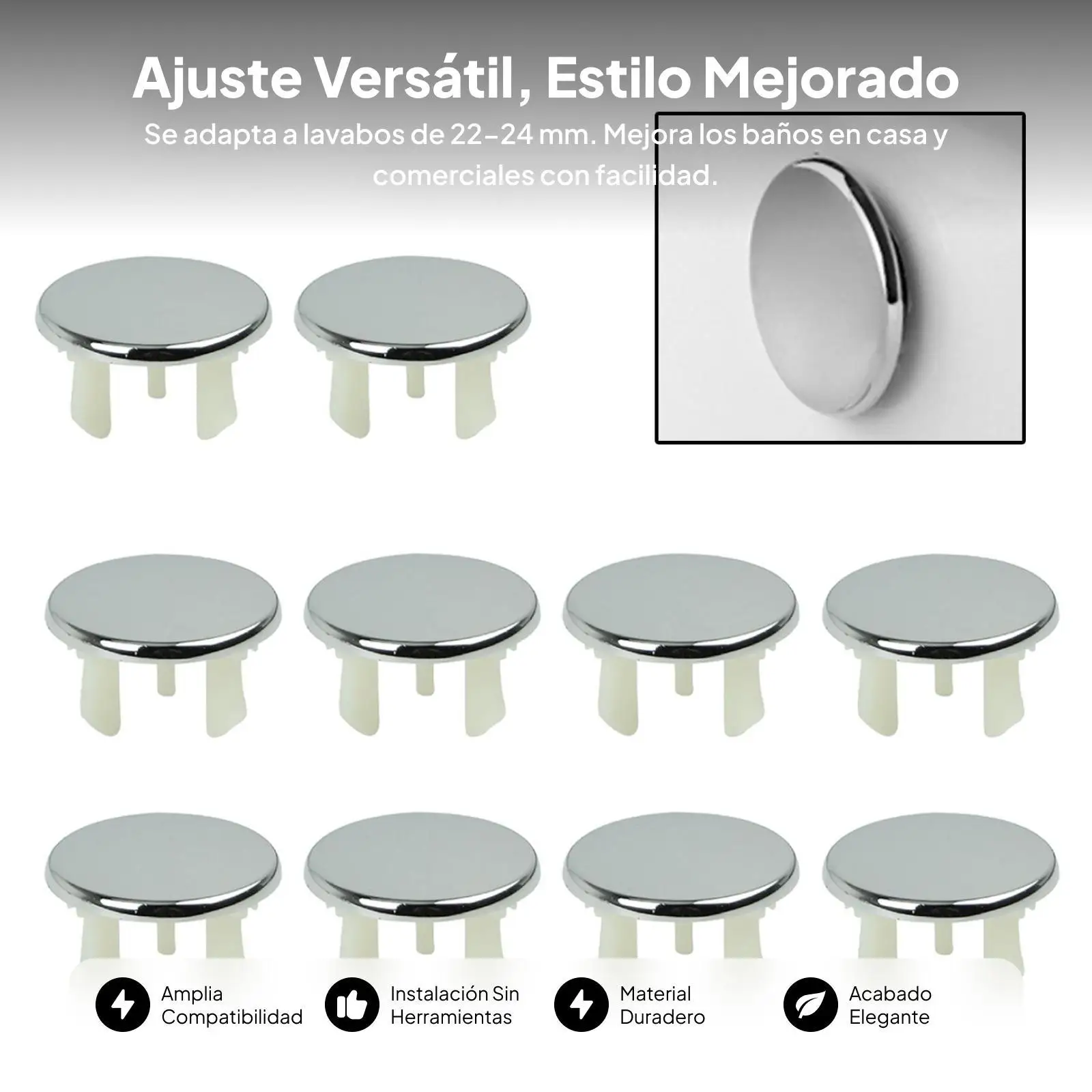 

Bathroom Sink Overflow Cover Oval Trim Ring Replacement for Home Kitchen Durable Plastic