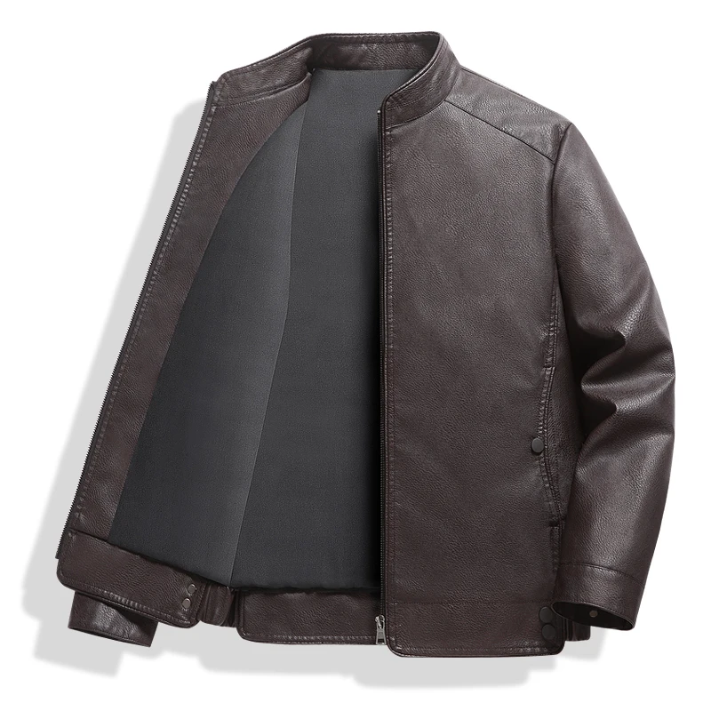 autumn-winter-outdoor-fishing-casual-imitation-leather-jacket-solid-color-stand-collar-pu-leather-motorcycle-trendy-cool-jacket