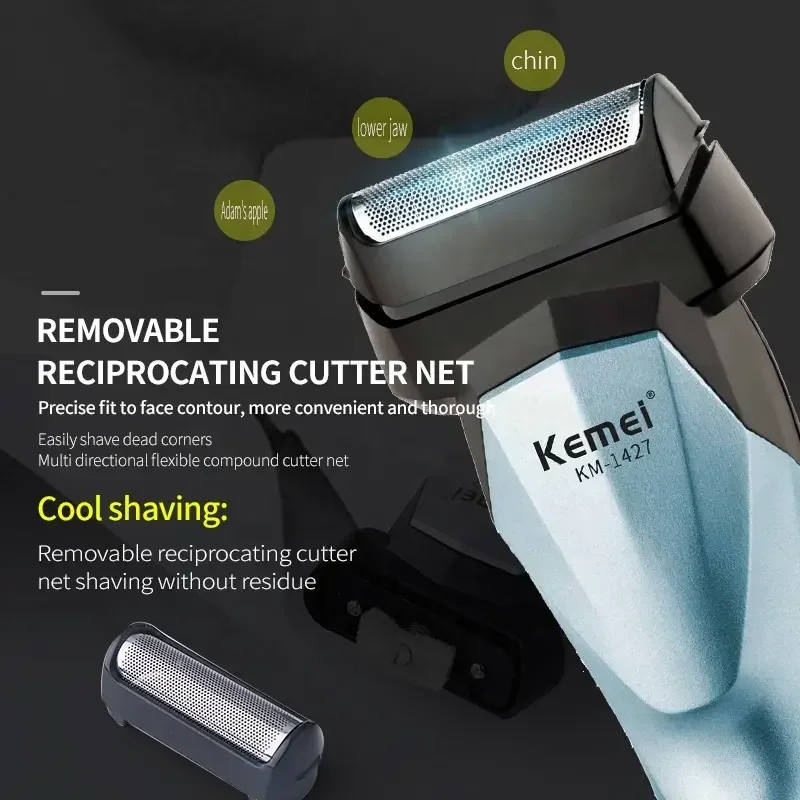 Kemei km-1427 Multifunctional Carbon Cutter Head Three In One Nose Hair Trimmer Reciprocating Shaver Electric Hair Clipper