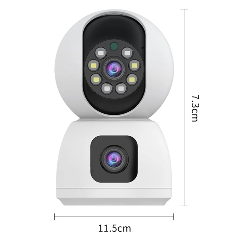 K12 Electronic Monitoring Wireless Wifi Camera 360° Home Observation Remote Security Dual Lens Camera Plastic 1Set