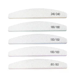 1Pcs Professional Nail File 100/180 Sandpaper Strong Thick Nail Files Sanding Half Moon Lime Nail Accessories And Tools