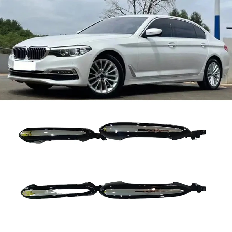 4X zewnętrzny komfortowy dostęp zestaw klamek do drzwi 51219491470 51219491471 dla BMW serii 5 G30 G31 G38 G32 GT 2017-2020