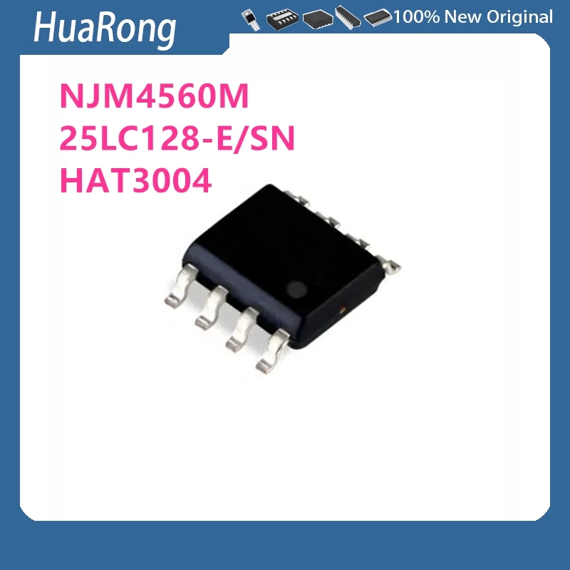 10Pcs/Lot NJM4560M JRC4560 4560 25LC128E 25LC128-E/SN 3004 HAT3004 SOP8