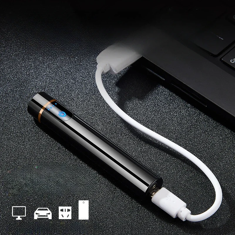 2024 New Metal USB Charging Windproof Lighter Creative Mini Tungsten Wire Igniter Smoking Accessories Gift Tool