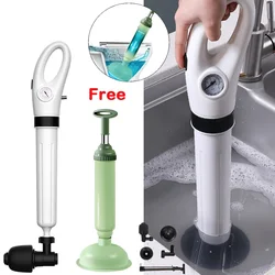 High Pressure Toilet Plunger Drain Blaster Sewage Pipe Dispenser Air Drain Cleaner Toilet Drill Gun Manual Pneumatic Dredge Tool