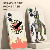 Funny Cartoon Robot Phone Case For OPPO Find X5 X3 X2 Lite Pro Neo A5 A53 A94 4G 5G Liquid Left Rope Soft Cover