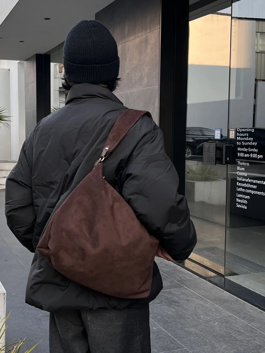 

Retro Suede Leather Tote Bag Large Capaci Single oulder Women's Men's Lazy Sle Trendy Bag Korean Sle Dumpling ape