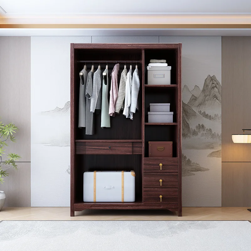

Solid wood large-capacity storage household wardrobe bedroom storage locker
