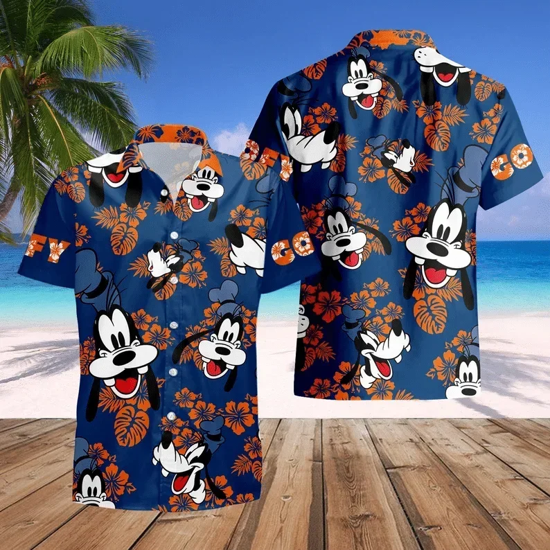 

Disney Winnie the Pooh Hawaiian Shirt Men's Womens Shirt Disney Cartoon Pattern Full Print 3D Hawaiian Shirt Fashion Beach Shirt