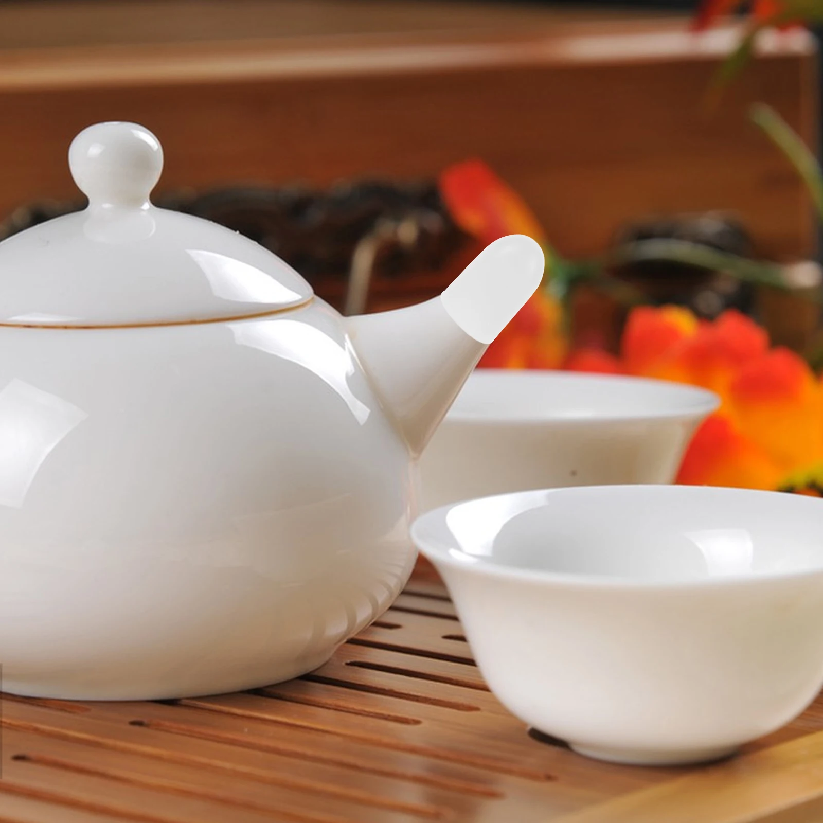 

6 Pcs Mouth Cover Silicone Case Silica Gel Drip-proof Tea Kettle Spout Protector