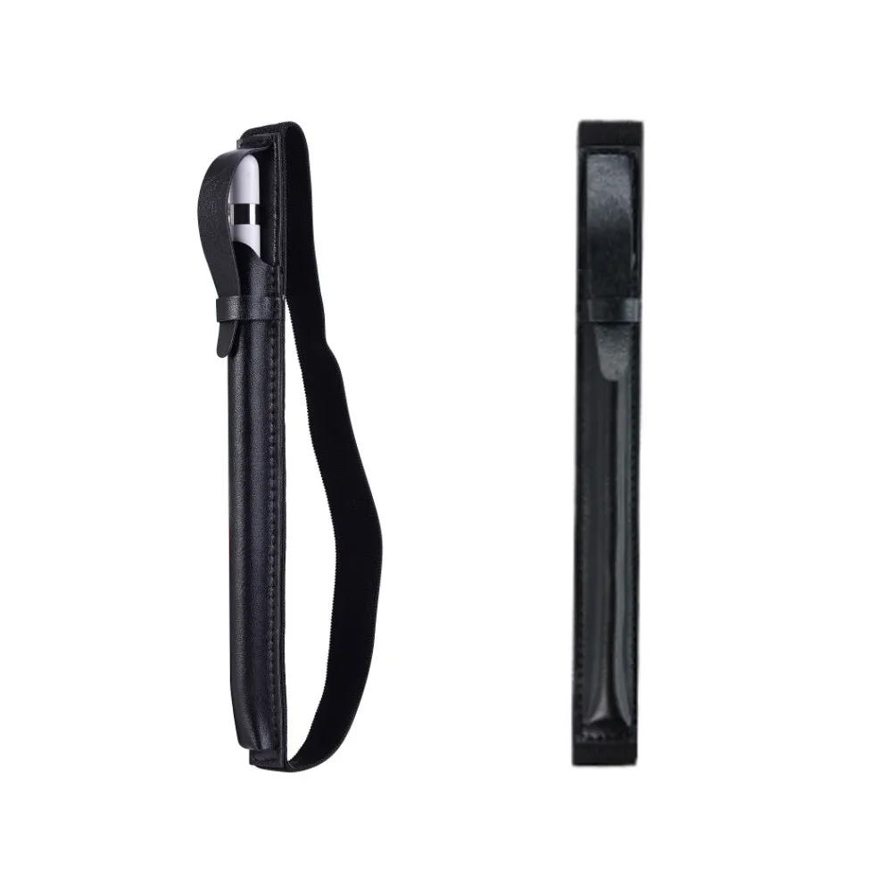 Capacitive Stylus Pen Cover Black Premium PU Pencil Holder Pencil Travel Clip Case Scratch Protection