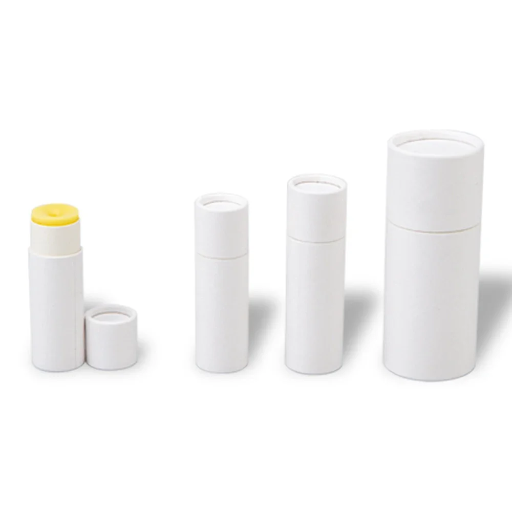 20PCS Push Up Tubes Lip balm Kraft Paper Tube Empty Lipstick Tube Degradable Cosmetic Containers Solid Deodorant Paste Tube