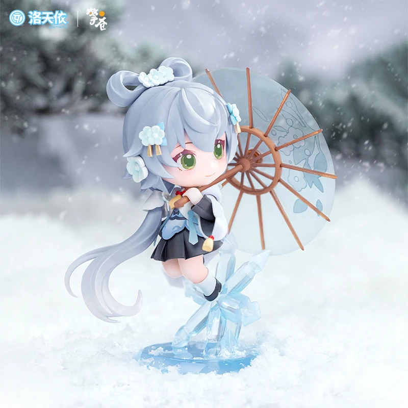 Luo Tianyi Pear Blossom Snow Q Version Figure Official Licensed Anime Peripheral Desktop Decorative Piece Model Doll Charming