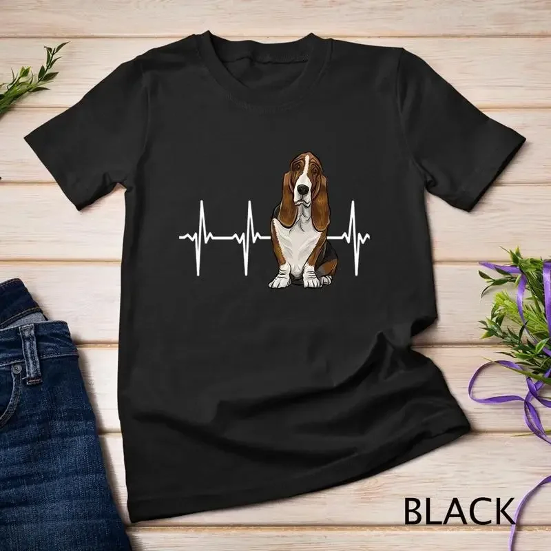 Basset Hound Heartbeat Dog Lover Unisex T shirt