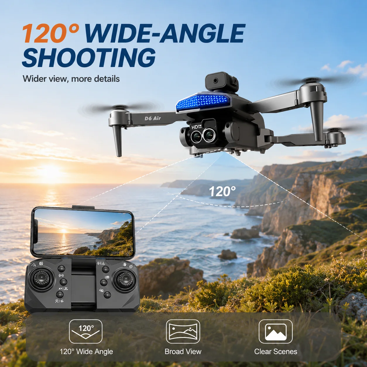 ZNLYRION D6 Air Foldable RC Dr - Fpv Drone Bag recension och pris