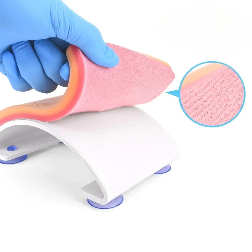 Medical Student Stitching Practice Silicone Skin DIY Pad - Arch Stitching Training with Non - slip Base