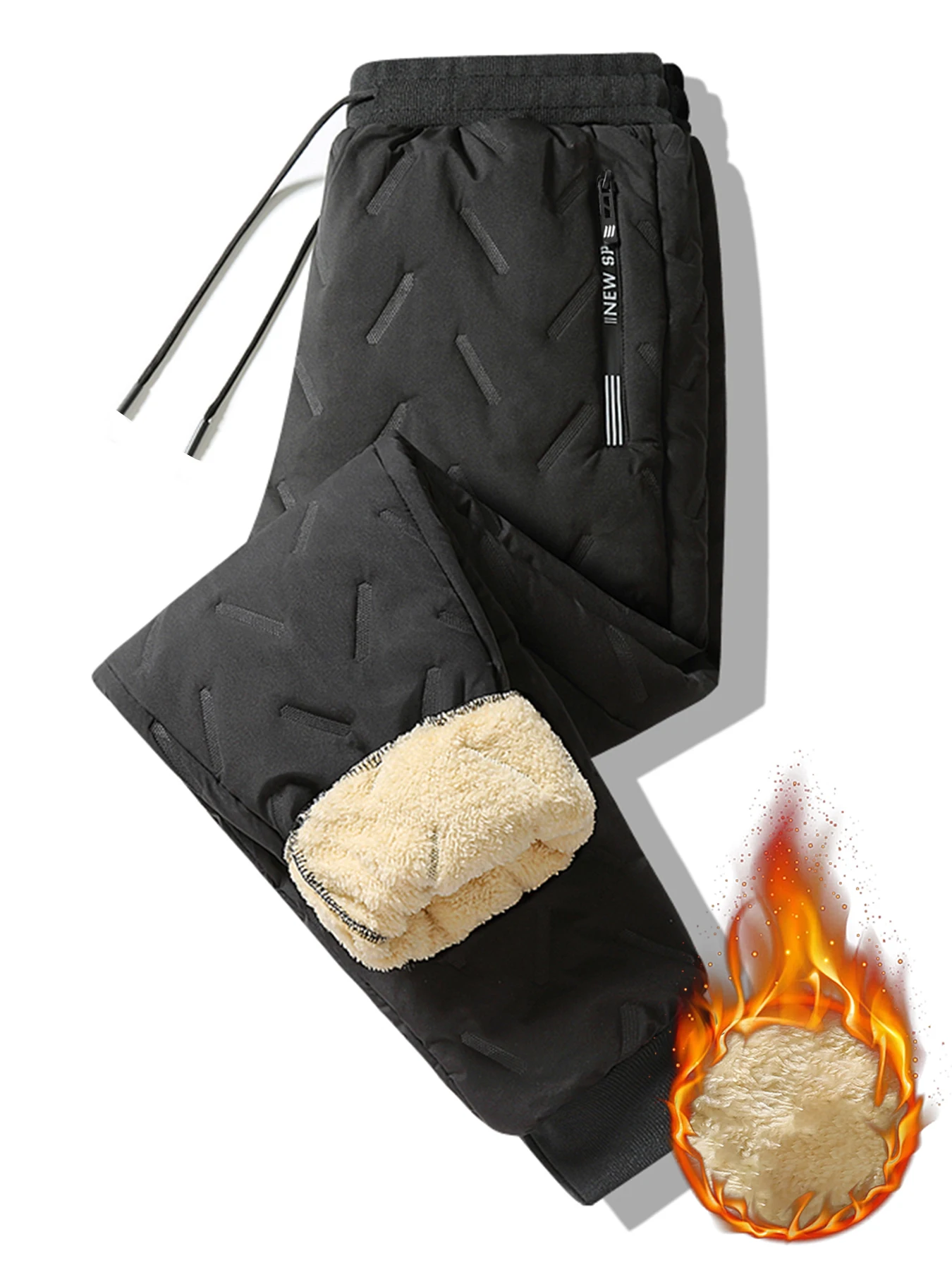 Verdickte warme Hose für Herbst und Winter, Hose im Herbst- und Winterstil, kältebeständige und warme Freizeithose, geeignet für Männer und Frauen, modische Winterhose