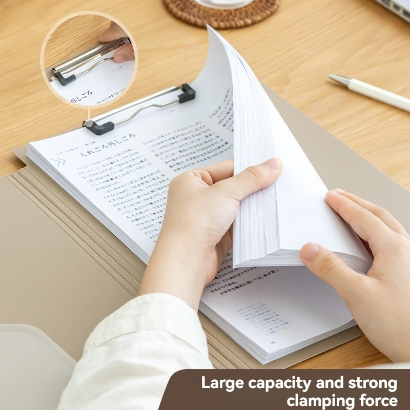 A4 Transparent Folder With Single Strong Clip Large Capacity For Storing Documents Contracts And Office Supplies